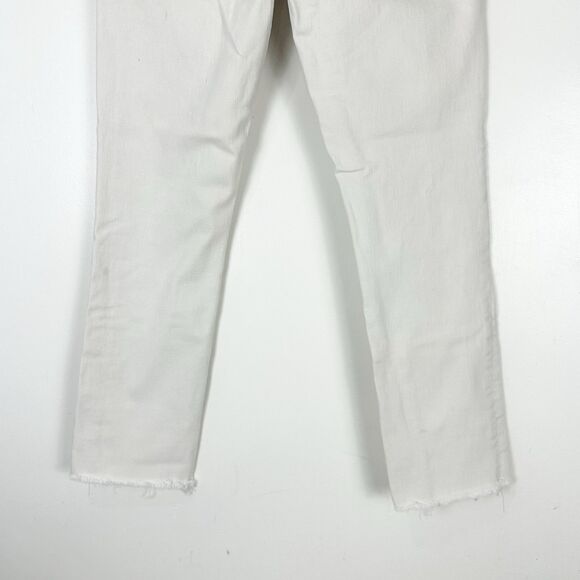 MOTHER THE MID RISE DAZZLER CROP FRAY Cream Puffs Size 27 - Picture 11 of 15